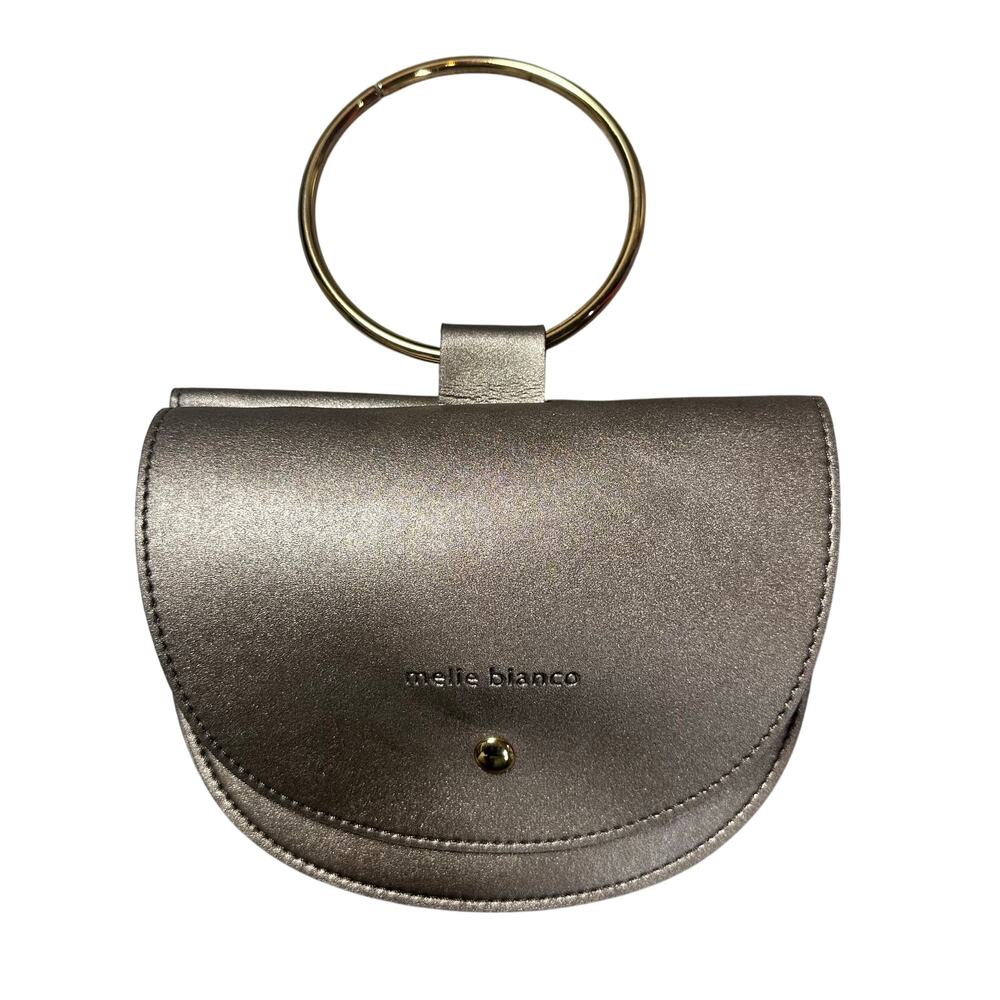 Melie Bianco Vegan Bag Felix Ring Handle in Pewter